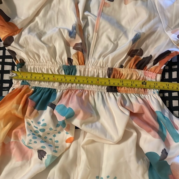 Sissyaki Deep V 3/4 Sleeve Boho Dress Size Medium - Picture 8 of 17